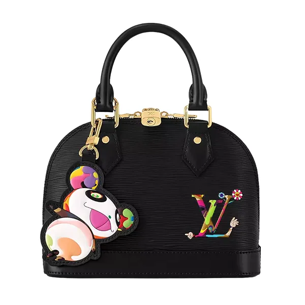 Túi Xách Tay Nữ Louis Vuitton x Takashi Murakami Alma BB Black Handbag Màu Đen - Túi xách - Vua Hàng Hiệu