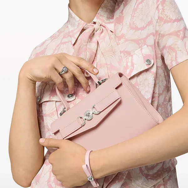 Túi Xách Tay Nữ Versace Medusa 95 Small Handbag 1013824 1A10795 Màu Hồng