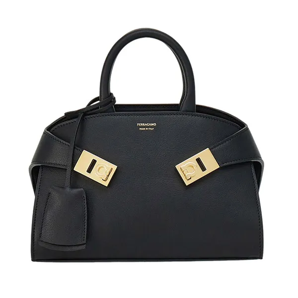 Túi Xách Tay Nữ Salvatore Ferragamo Hug Handbag 215975 768853 Màu Đen - Túi xách - Vua Hàng Hiệu