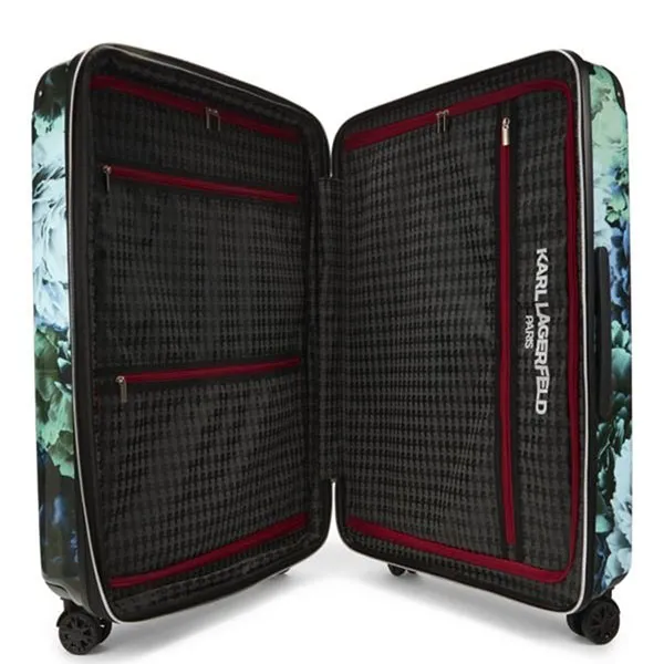 Vali Karl Lagerfeld Paris Carribean Floral Hardside Spinner Suitcase Màu Xanh Đen