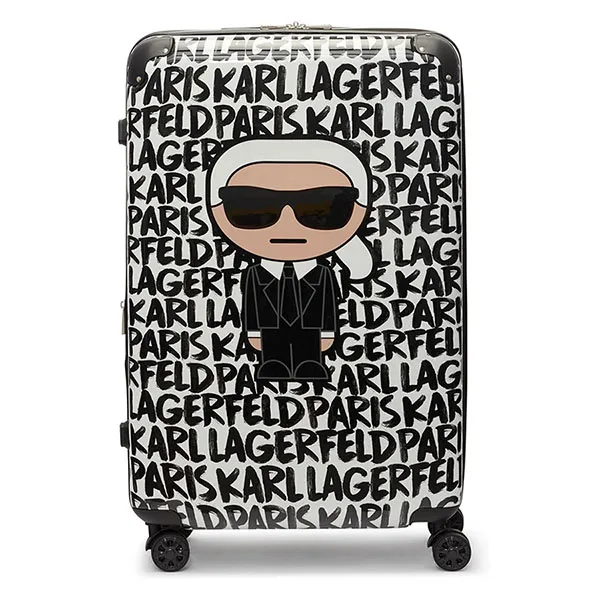 Vali Karl Lagerfeld Paris Women's Karl & Kat Upright Màu Trắng Đen