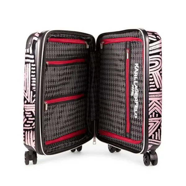 Vali Nữ Karl Lagerfeld Paris Paint Spinner Suitcase Màu Hồng Họa Tiết Size 20 Inch