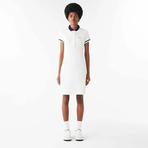 Váy Polo Nữ Lacoste Wide Rib Knit Collar Dress EF7284 10 EV0 Màu Trắng Size 38 (Form Ấu) - Thời trang - Vua Hàng Hiệu