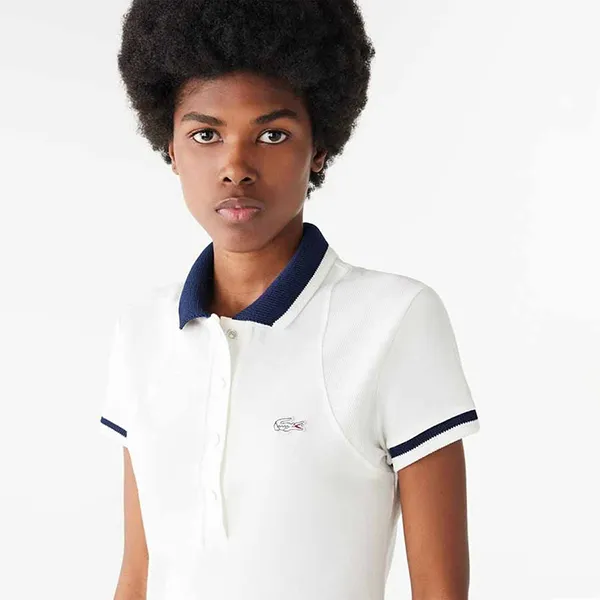 Váy Polo Nữ Lacoste Wide Rib Knit Collar Dress EF7284 10 EV0 Màu Trắng Size 38 (Form Ấu) - Thời trang - Vua Hàng Hiệu