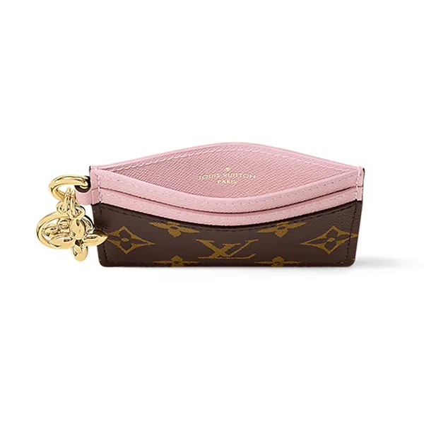 Ví Đựng Thẻ Louis Vuitton LV Charms M82739 Màu Hồng Nâu - Túi xách - Vua Hàng Hiệu