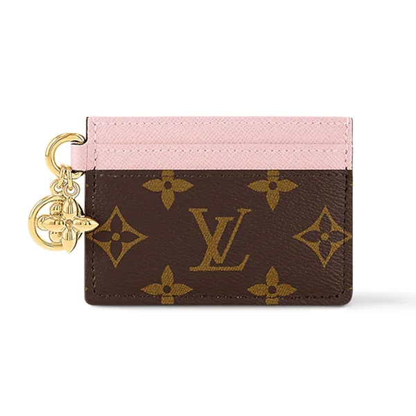 Ví Đựng Thẻ Louis Vuitton LV Charms M82739 Màu Hồng Nâu - Túi xách - Vua Hàng Hiệu