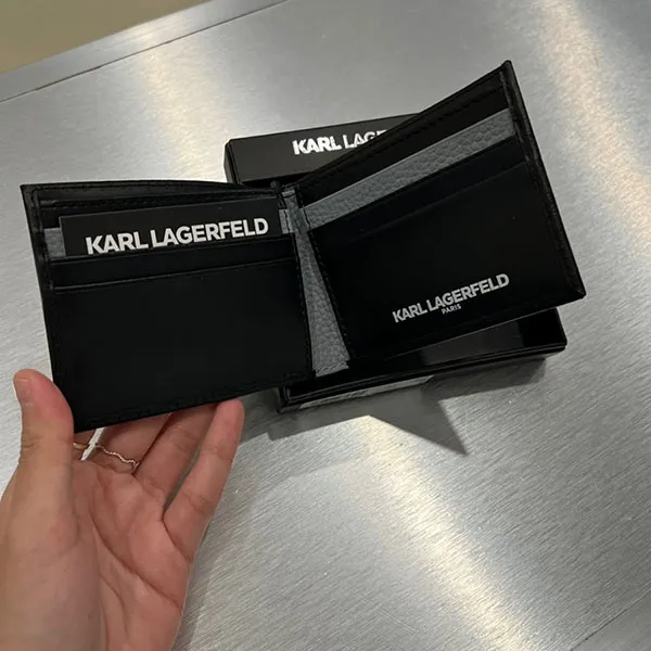 Ví Nam Karl Lagerfeld Black LA4W0031 Màu Đen