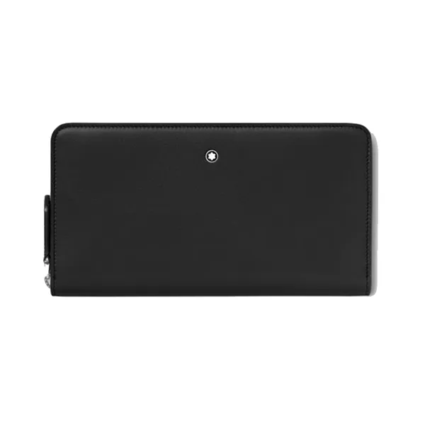 Ví Montblanc Soft Wallet 12cc Zip Around MB131251 Màu Đen