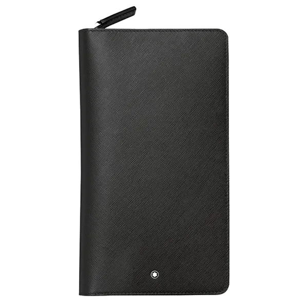 Ví Nam Montblanc Sartorial Travel Wallet 16cc With Zip MB113208 Màu Đen
