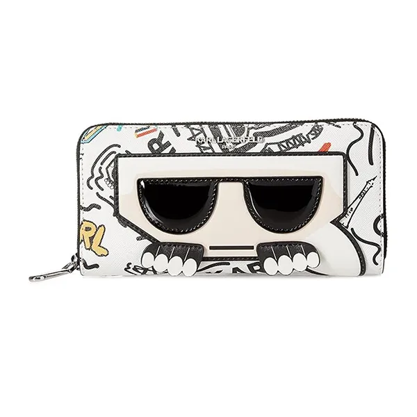 Ví Nữ Karl Lagerfeld Paris Maybelle Zip Wallet LH9QU5AV Màu Trắng Họa Tiết