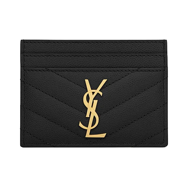 Ví Nữ Yves Saint Laurent YSL Cassandre Matelassé Card Case In Grain De Poudre Leather Màu Đen - Túi xách - Vua Hàng Hiệu