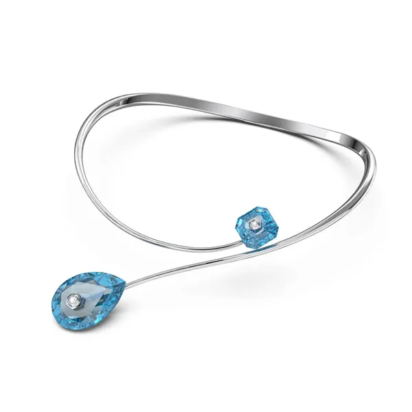 Vòng Cổ Nữ Swarovsk Numina Necklace 5625314 Màu Bạc Phối Xanh Dương
