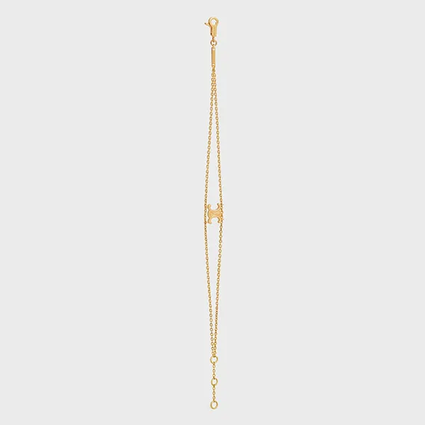 Vòng Đeo Tay Nữ Celine Triomphe Suspended Bracelet In Brass With Gold Finish 460CD6BRA 35OR Màu Vàng Gold