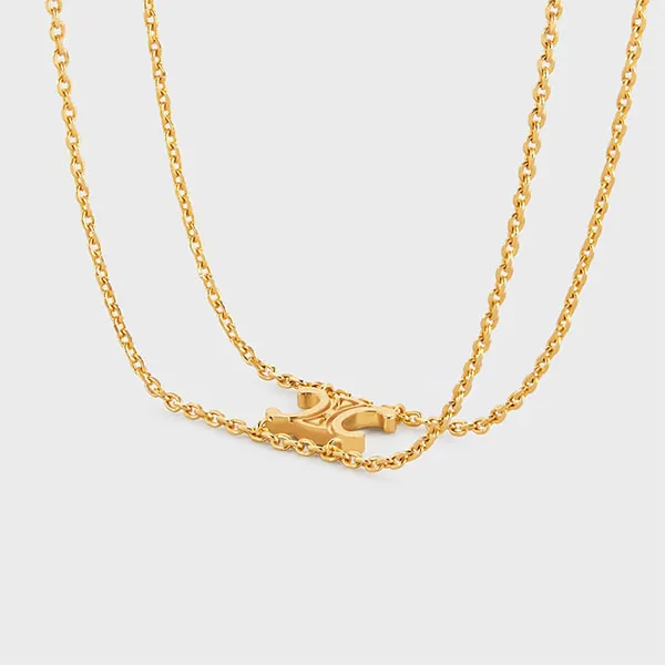 Vòng Đeo Tay Nữ Celine Triomphe Suspended Bracelet In Brass With Gold Finish 460CD6BRA 35OR Màu Vàng Gold