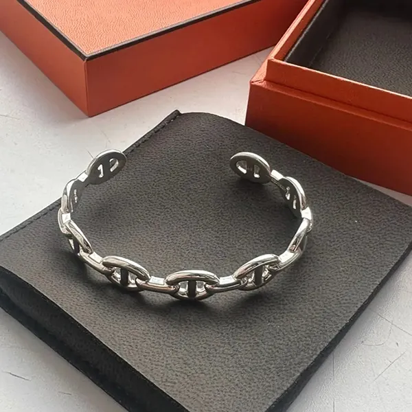 Vòng Đeo Tay Nữ Hermès Farandole Silver Bracelet Màu Bạc