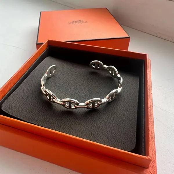 Vòng Đeo Tay Nữ Hermès Farandole Silver Bracelet Màu Bạc