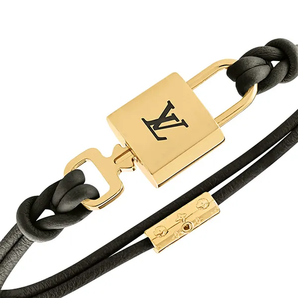 Vòng Đeo Tay Nữ Louis Vuitton LV Padlock M8819F Màu Đen Vàng Size 17 - Trang sức - Vua Hàng Hiệu