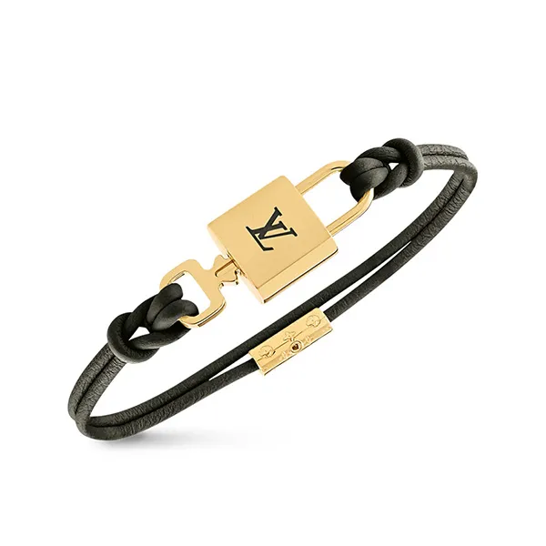 Vòng Đeo Tay Nữ Louis Vuitton LV Padlock M8819F Màu Đen Vàng Size 17 - Trang sức - Vua Hàng Hiệu