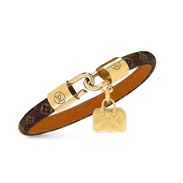 Vòng Đeo Tay Nữ Louis Vuitton LV Speedy M4142F Màu Nâu Đen Size 17