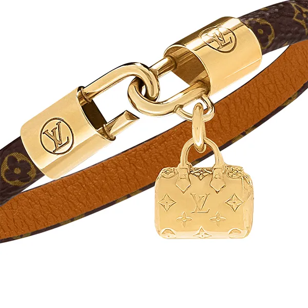 Vòng Đeo Tay Nữ Louis Vuitton LV Speedy M4142F Màu Nâu Đen Size 17