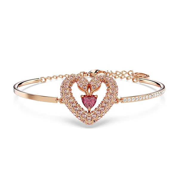 Vòng Đeo Tay Nữ Swarovski Sublima Bracelet Heart Pink/ Rose Gold-Tone Plated 5666672 Màu Vàng Hồng - Trang sức - Vua Hàng Hiệu
