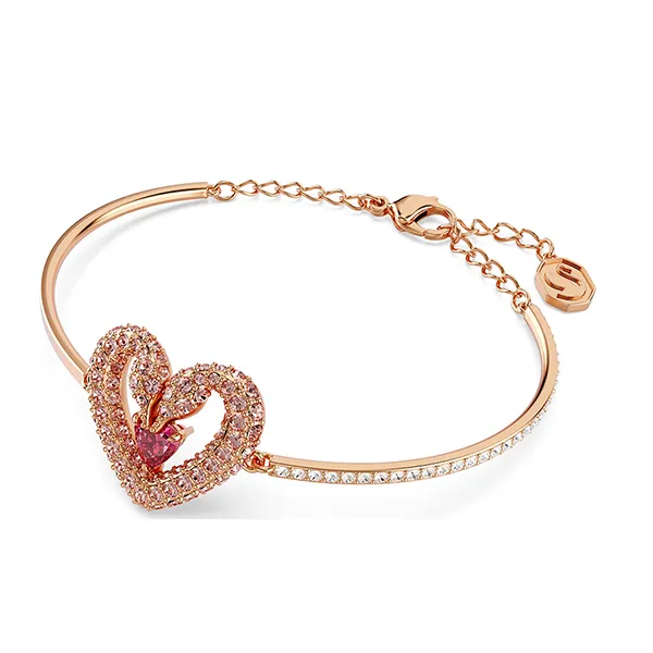 Vòng Đeo Tay Nữ Swarovski Sublima Bracelet Heart Pink/ Rose Gold-Tone Plated 5666672 Màu Vàng Hồng - Trang sức - Vua Hàng Hiệu