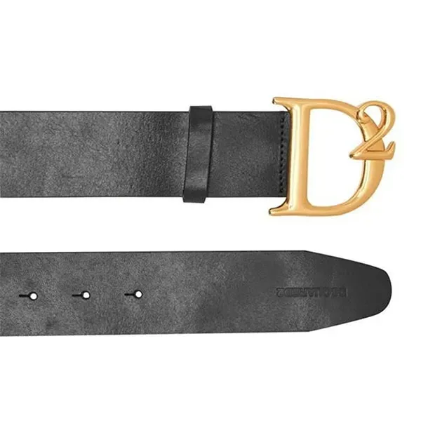 Thắt Lưng Nam Dsquared2 D2 Statement Belt BLK/GOLD BEM0393 Màu Đen Size 90 - Thắt lưng - Vua Hàng Hiệu