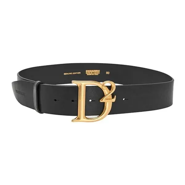Thắt Lưng Nam Dsquared2 D2 Statement Belt BLK/GOLD BEM0393 Màu Đen Size 90 - Thắt lưng - Vua Hàng Hiệu