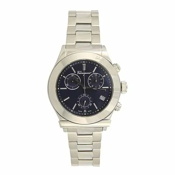 Đồng Hồ Nam Salvatore Ferragamo Mens Acero Inoxidable Relojes FH6020016 Màu Bạc Xanh