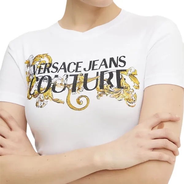 Áo Croptop Nữ Versace Jeans Couture T-Shirt 78HAHC05 CJ02C G03 Màu Trắng Size S - Thời trang - Vua Hàng Hiệu