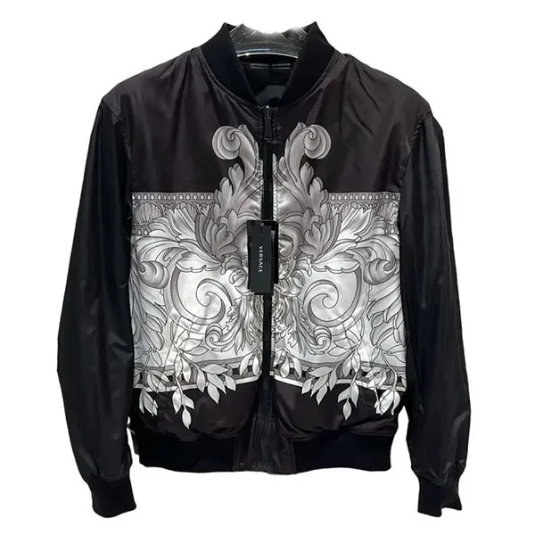 Áo Khoác Nam Versace Baroque Printed Reversible Bomber Jacket Màu Đen Size 52 - Thời trang - Vua Hàng Hiệu
