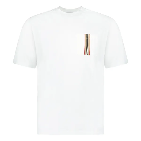 Áo Phông Burberry Ellison Stripe Pocket White Tshirt Màu Trắng Size XS - Thời trang - Vua Hàng Hiệu