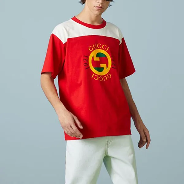 Áo Phông Gucci Jersey T-Shirt With 756708 XJFWL Màu Đỏ Size XS