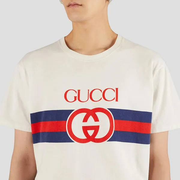 Áo Phông Nam Gucci Tshirt 548334 XJET1 9095 Màu Trắng Size S - Thời trang - Vua Hàng Hiệu