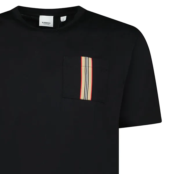 Áo Phông Nam Burberry Ellison Stripe Pocket Black Tshirt Màu Đen Size XS - Thời trang - Vua Hàng Hiệu