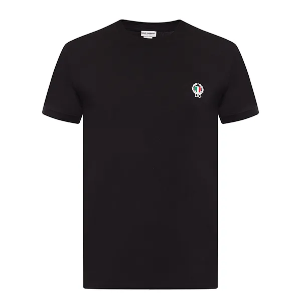 Áo Phông Nam Dolce & Gabbana D&G Crest Logo T-Shirt M8C03J Màu Đen Size S - Thời trang - Vua Hàng Hiệu