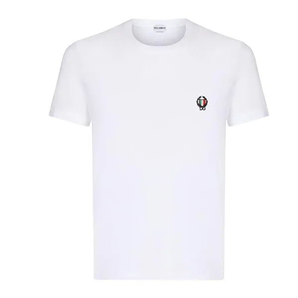 Áo Phông Nam Dolce & Gabbana D&G Crest Logo T-Shirt M8C03J Màu Trắng Size XS - Thời trang - Vua Hàng Hiệu