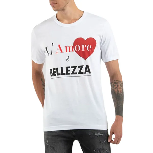 Áo Phông Nam Dolce & Gabbana D&G Tshirt G8IQ7T FH7MN HWO83 Màu Trắng Size S - Thời trang - Vua Hàng Hiệu