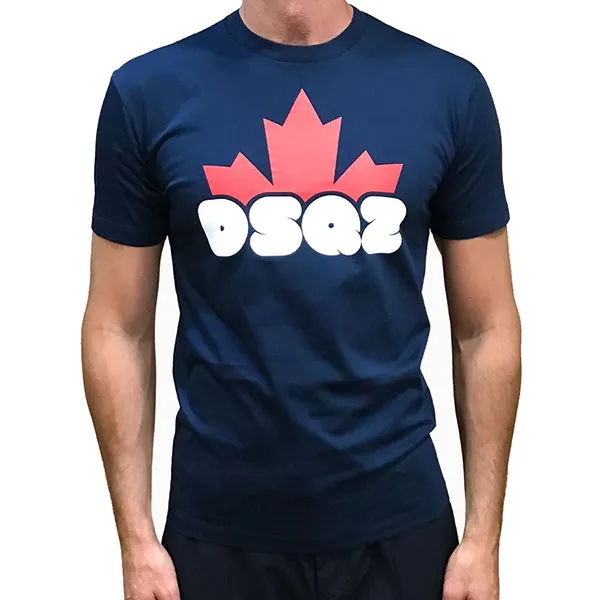Áo Phông Nam Dsquared2 Camiseta S74GD1159 Marino Tshirt Màu Xanh Size S - Thời trang - Vua Hàng Hiệu