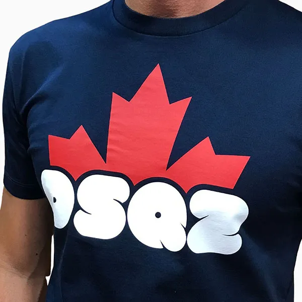 Áo Phông Nam Dsquared2 Camiseta S74GD1159 Marino Tshirt Màu Xanh Size S - Thời trang - Vua Hàng Hiệu