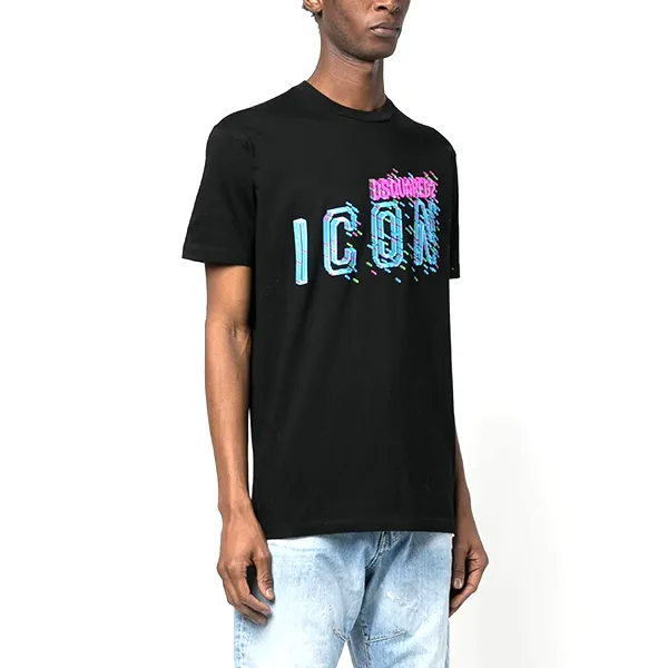 Áo Phông Nam Dsquared2 Icon Print Cotton Tshirt Màu Đen Size XS - Thời trang - Vua Hàng Hiệu
