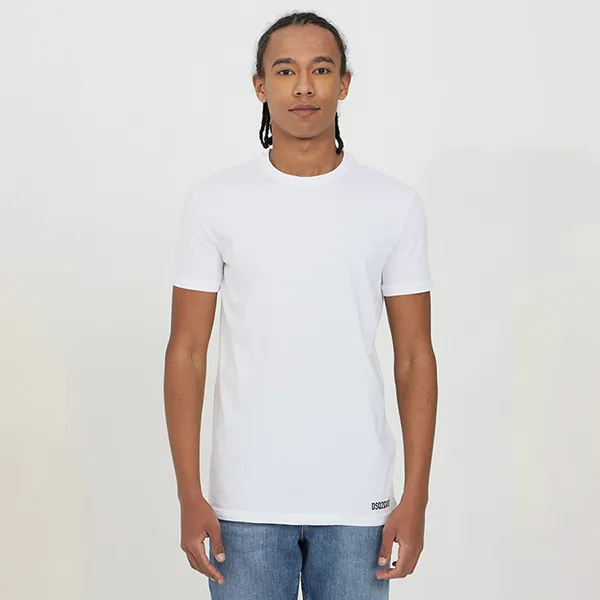 Áo Phông Nam Dsquared2 Logo T-Shirt Màu Trắng Size M - Thời trang - Vua Hàng Hiệu