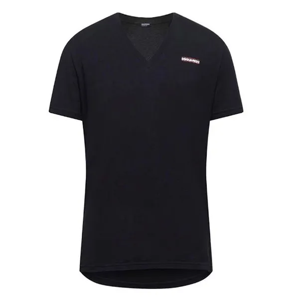 Áo Phông Nam Dsquared2 Logo V-Neck T-Shirt Màu Đen Size XS - Thời trang - Vua Hàng Hiệu