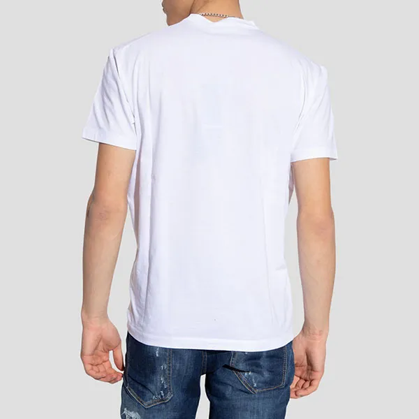 Áo Phông Nam Dsquared2 White With Logo Surfer Print S71GD1248 S23009 100 Tshrit Màu Trắng Size XS - Thời trang - Vua Hàng Hiệu