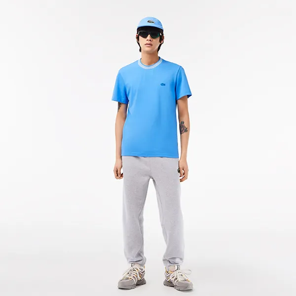 Áo Phông Nam Lacoste Regular Fit Stretch Piqué Tshirt TH7282 TIU Màu Xanh Dương Size 3 - Thời trang - Vua Hàng Hiệu
