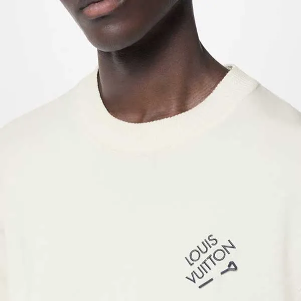Áo Phông Nam Louis Vuitton LV Signature Short-Sleeved 1AATX6 Tshirt Màu Trắng Size M - Thời trang - Vua Hàng Hiệu