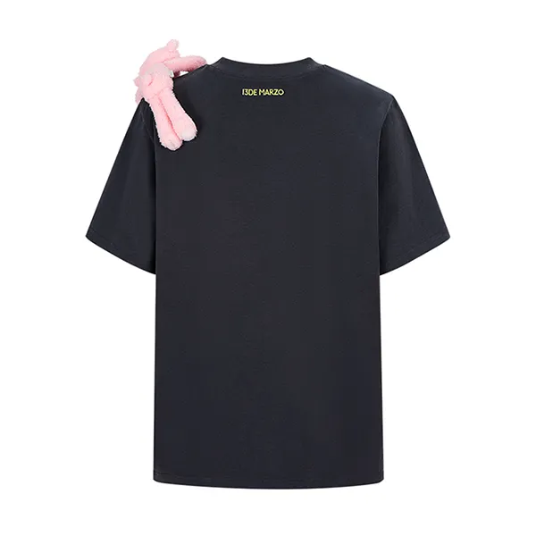Áo Phông Nữ 13 De Marzo Illustrated Colorful Bear Tshirt Màu Đen Size S