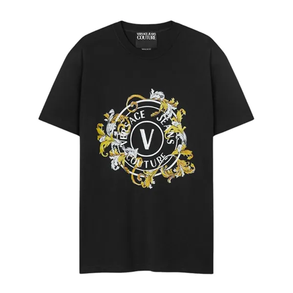Áo Phông Nam Versace Jeans Couture T-Shirt With Logo 78GAHC01 CJ01C G89 Màu Đen Size M