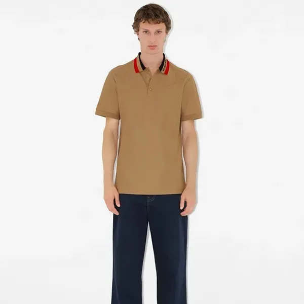 Áo Polo Burberry Cotton Polo Shirt 80512361 Màu Nâu Camel Size L - Thời trang - Vua Hàng Hiệu