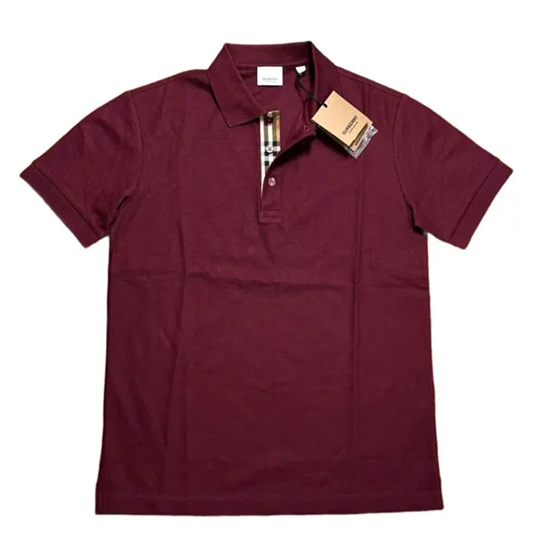 Áo Polo Nam Burberry London England Cotton Shirt Màu Đỏ Đô Size XS - Thời trang - Vua Hàng Hiệu